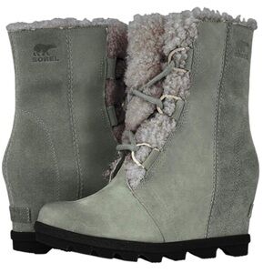 Sorel Joan Of Arctic Wedge II Women Gray NL3021-052 Shearling Snow Boot